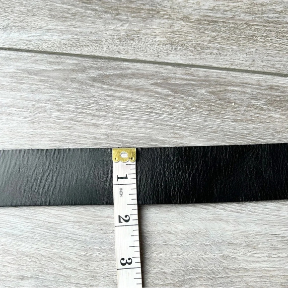 Urban Outfitters Black Leather Double Ring Buckle Belt - Picture 11 of 11